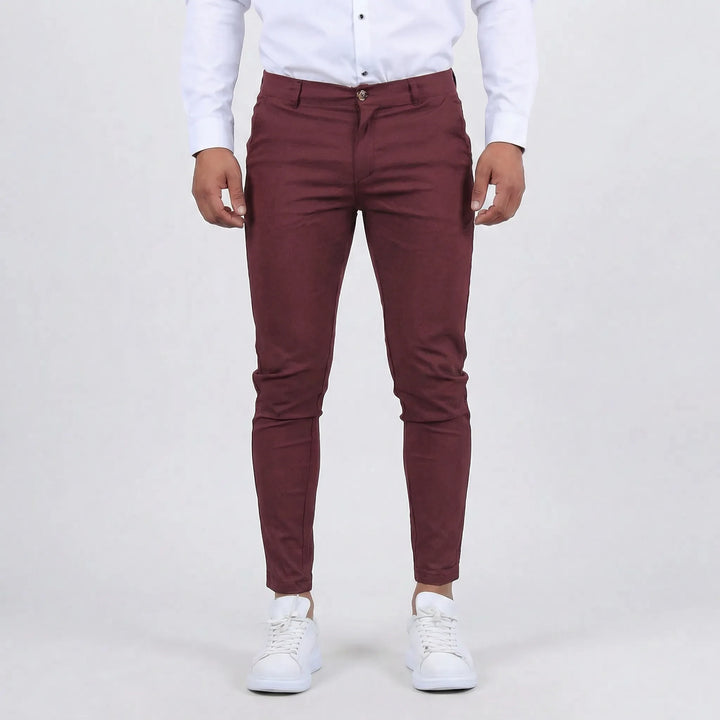 Everyday men's tapered slim fit chino pants, perfect for comfort & style.