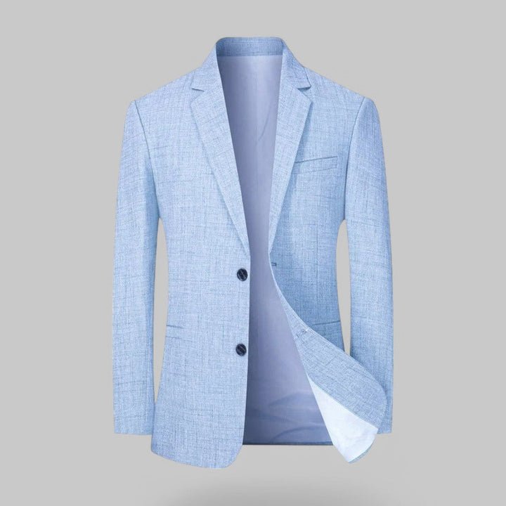 Stylish men's two-button blazer for versatile business casual and smart casual looks. Modern fit, single-breasted.