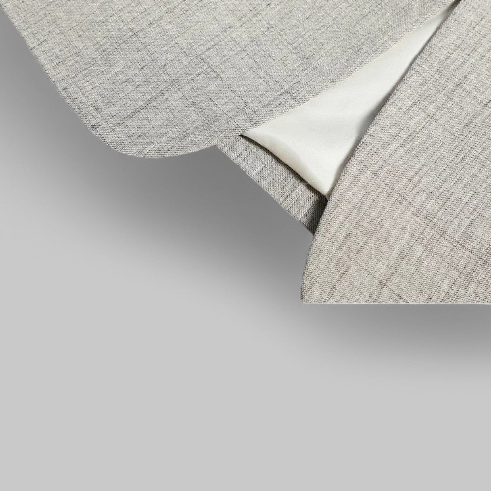 Back view: Men's single-breasted business casual blazer, showcasing modern fit, versatile style & elegant design.
