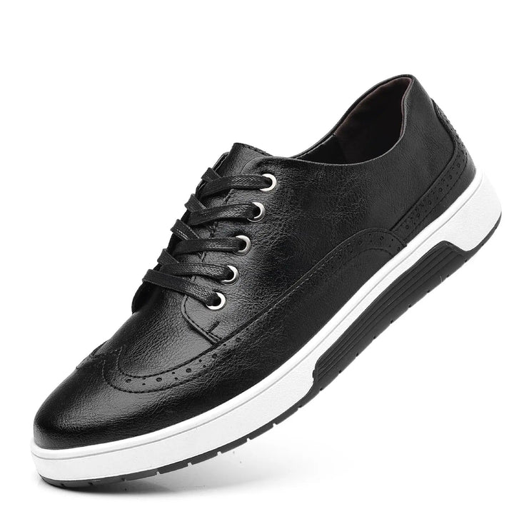 Versatile men's brogue comfort footwear, suitable for various outfits and urban environments.