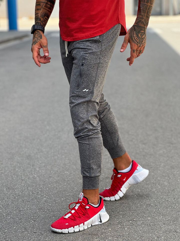 Close-up of stitching detail on Men's Valencia Joggers, indicating quality craftsmanship