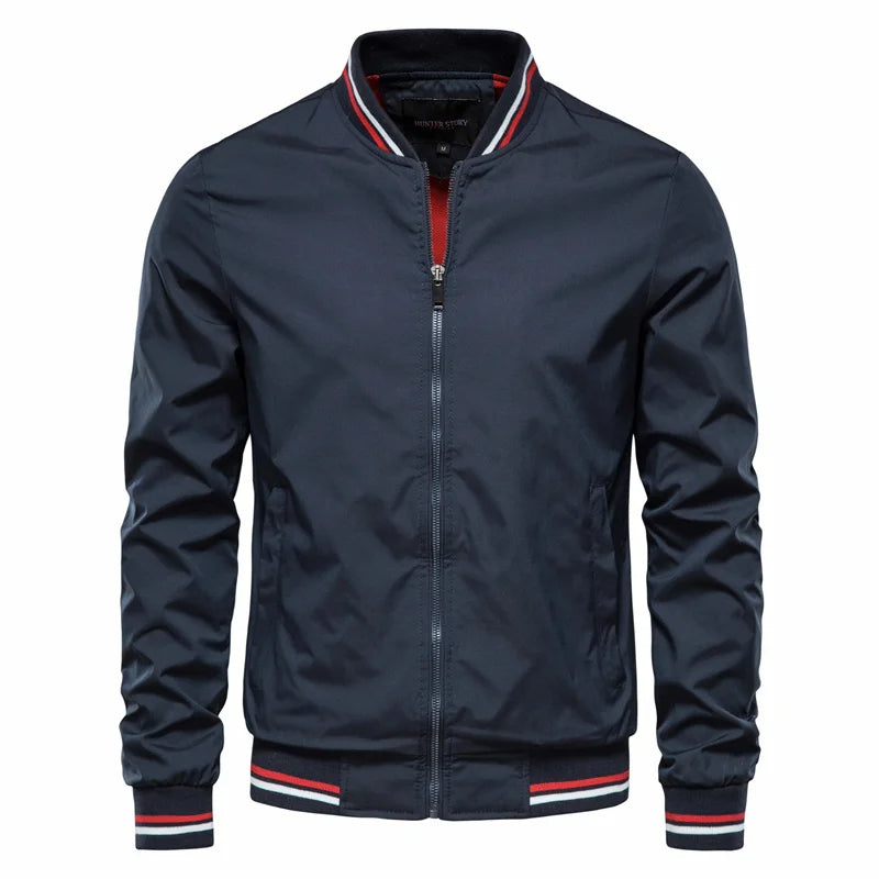 Classic men's bomber jacket, lightweight and versatile. Ideal for casual everyday wear & trendy layering.