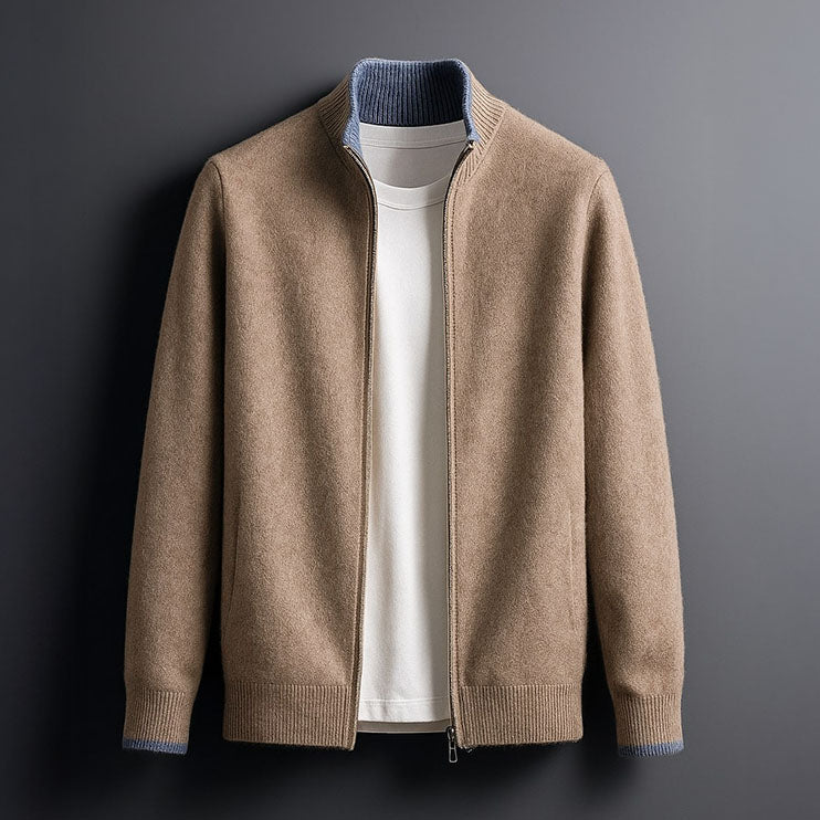 Men's versatile full-zip jacket, perfect for effortless smart casual layering and everyday comfort.