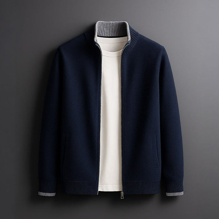 Versatile men's full-zip jacket for casual layering, smart style, and comfortable everyday outerwear.