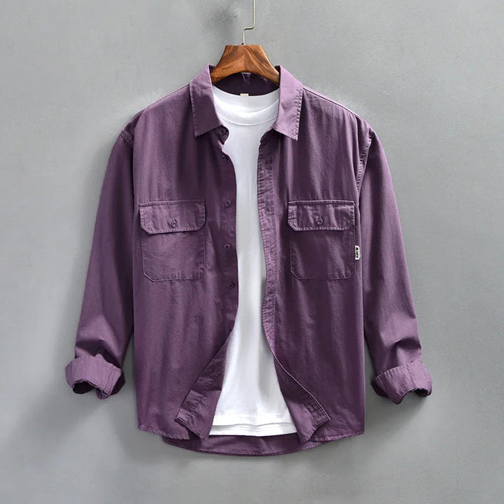 Men's versatile long sleeve button-up shirt for smart casual and everyday wear.