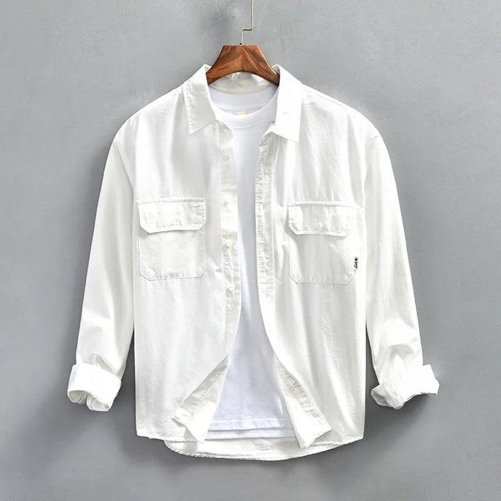 Classic men's button-up long sleeve shirt, offering comfort for all occasions.