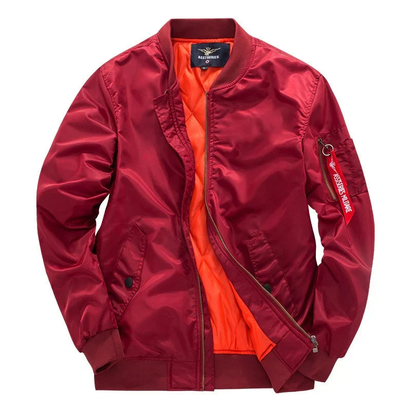 Stylish men's casual outdoor jacket. Windbreaker and rain jacket for all-season comfort, featuring an adjustable hood.