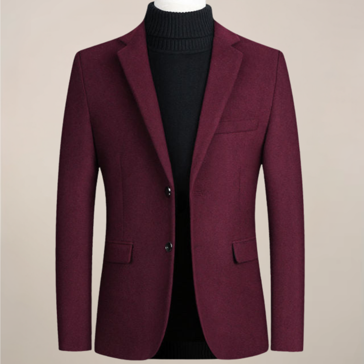 Men's versatile smart casual two-button blazer. Perfect for modern men's fashion and adaptable outerwear.