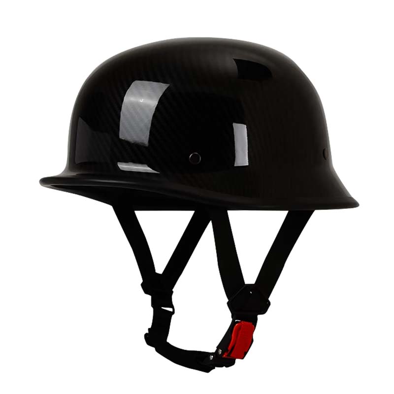 Classic men's half-face motorcycle helmet, vintage open-face rider gear perfect for cruiser adventures & urban street.