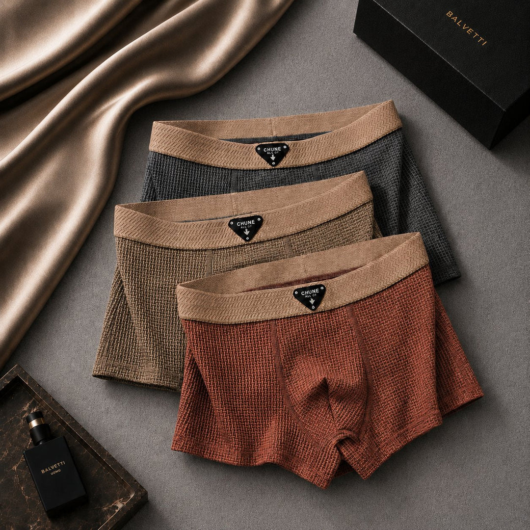 Soft waffle knit men's boxer shorts. Comfortable loungewear for everyday basics and relaxation.
