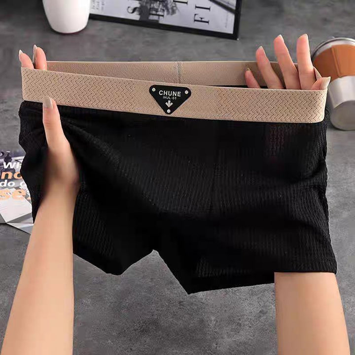 Men's everyday basics: Waffle knit boxer loungewear. Soft, comfortable men's underwear for daily wear.