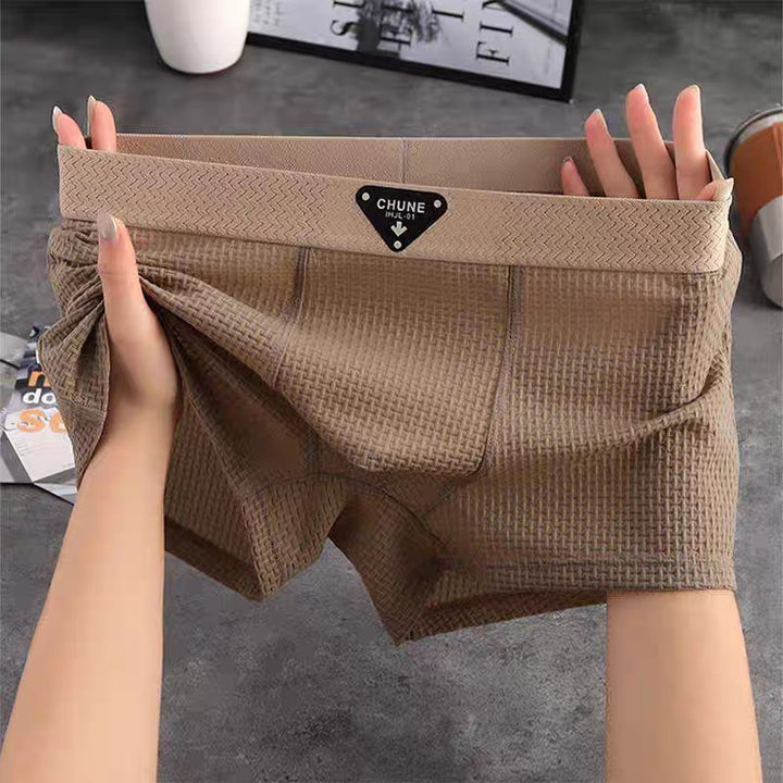 Versatile men's waffle knit boxer shorts. Ideal for active wear or ultimate comfort relaxwear.