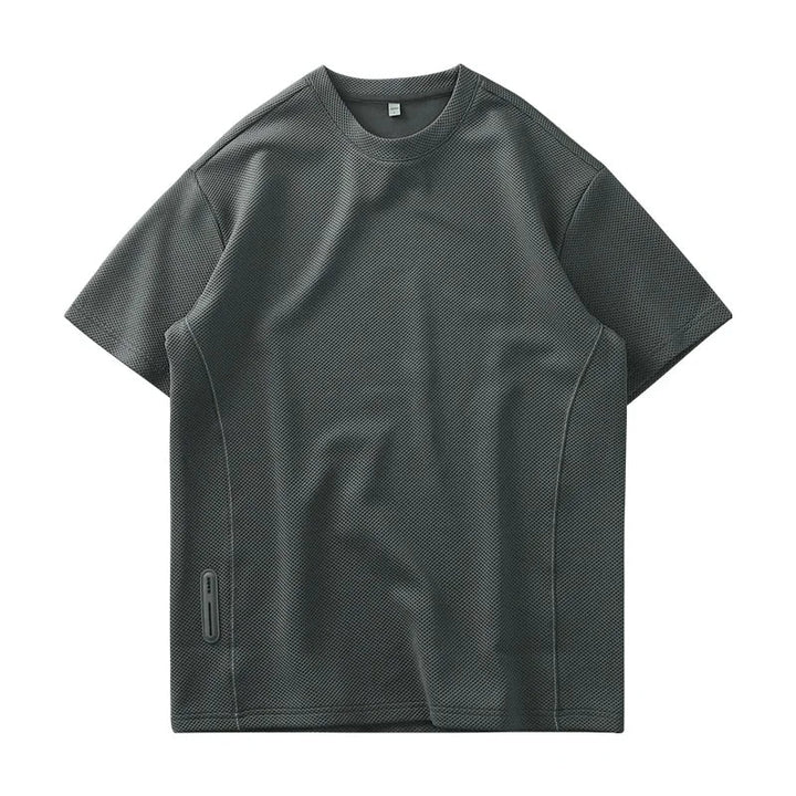 Comfortable men's oversized waffle texture tee. A must-have short sleeve for casual wear & summer style.