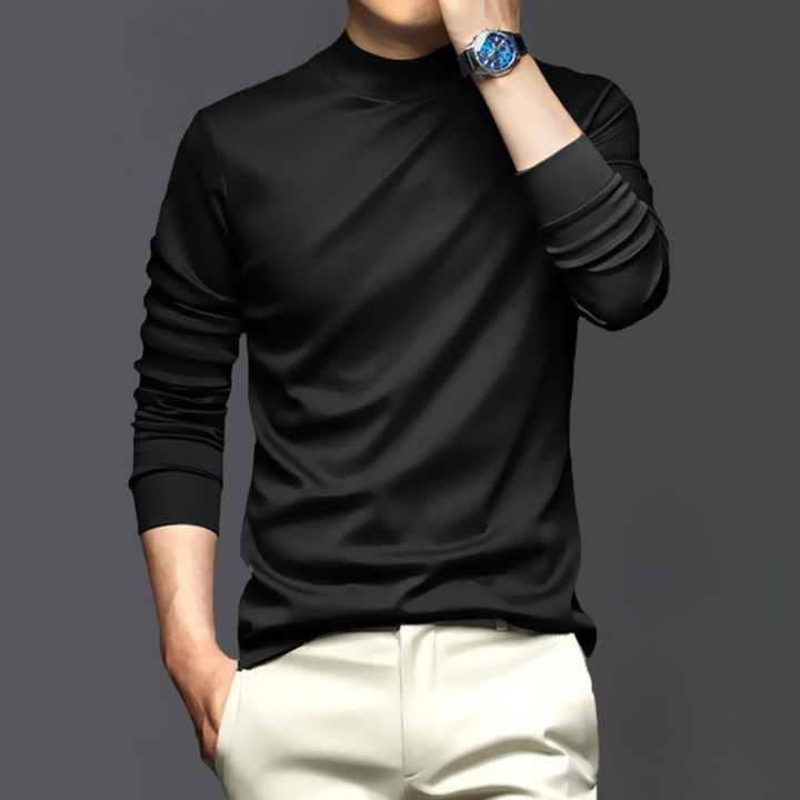 Men's warm & comfortable polyester long sleeve shirt, perfect for casual wear. Breathable and soft.