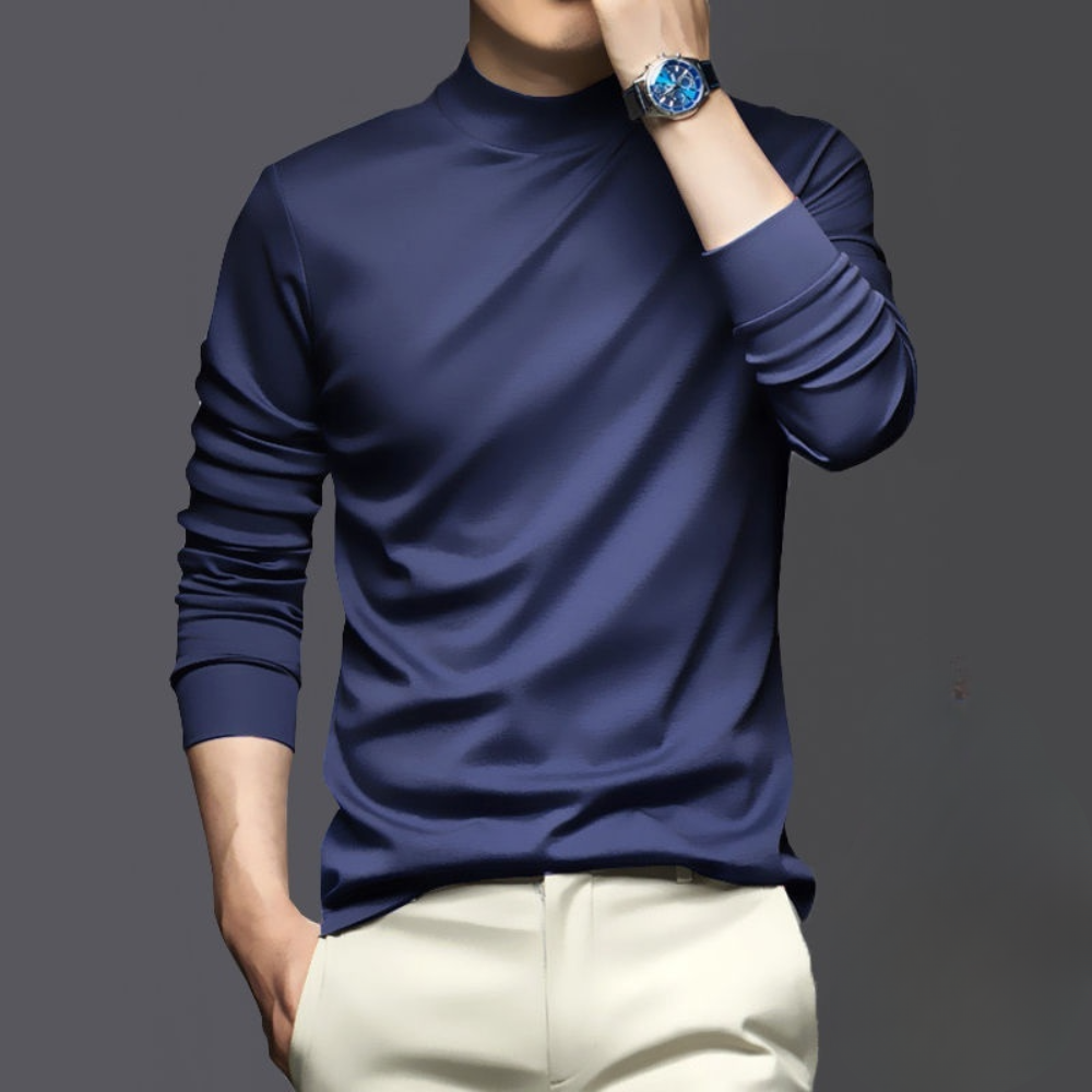 Dario men's comfortable long sleeve shirt. Warm, breathable polyester, excellent for everyday casual apparel.