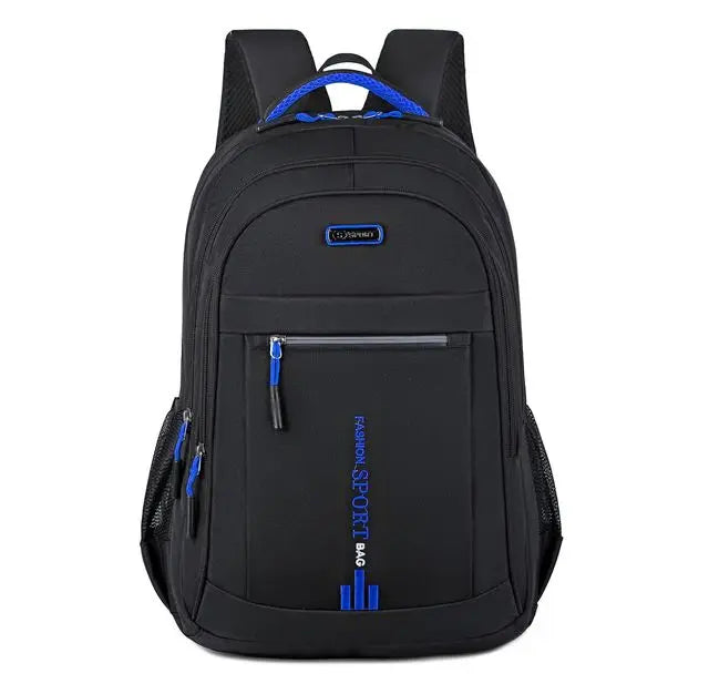 Fashionable men's waterproof outdoor backpack, versatile for travel, school, work.