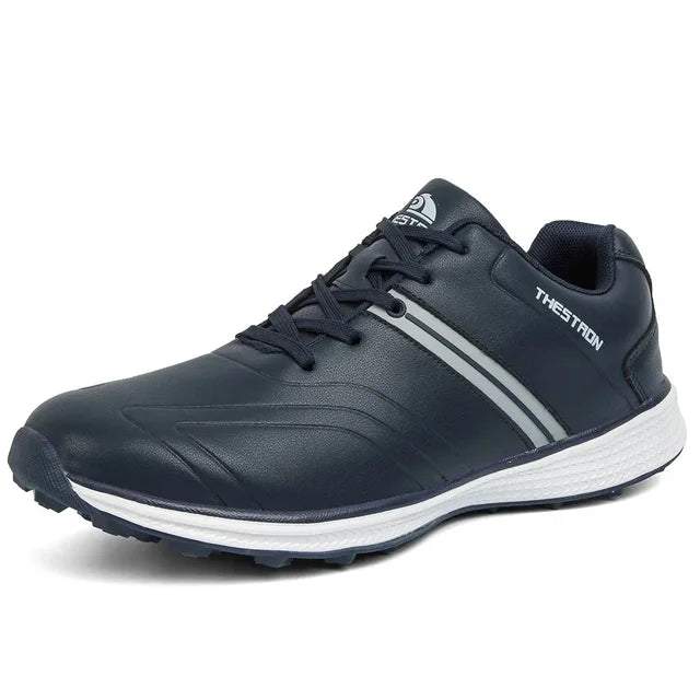 Comfortable men's golf footwear, waterproof with enhanced spikes for stable traction & all-day play.