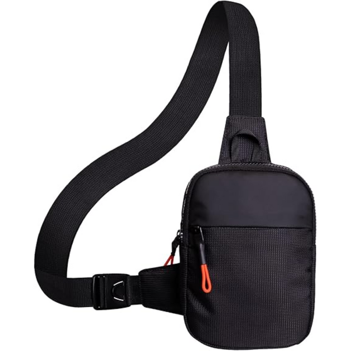 Men's small waterproof chest bag. Ideal for travel, hiking, and daily essentials. Compact & light.