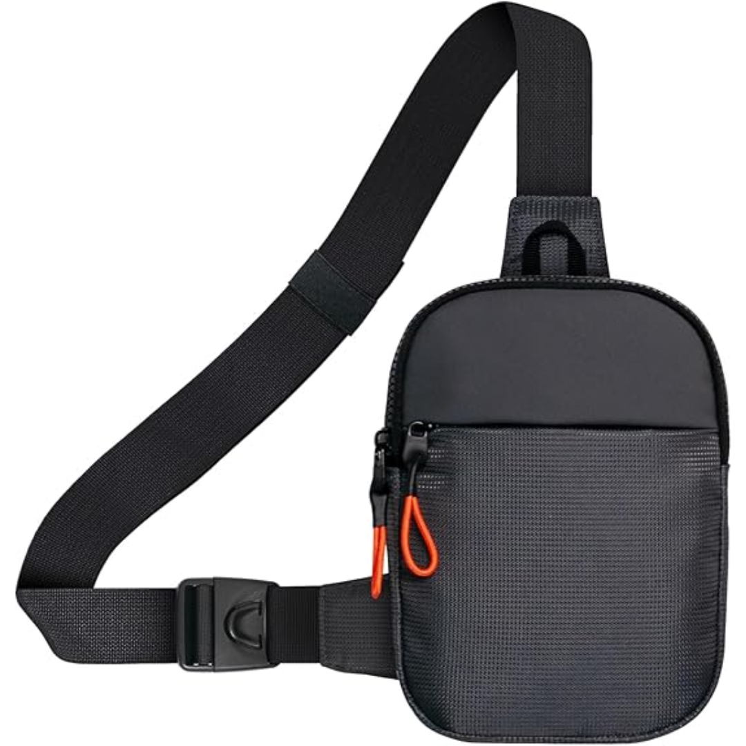 Waterproof men's mini sling bag, perfect for outdoor activities & travel. Keep essentials dry.