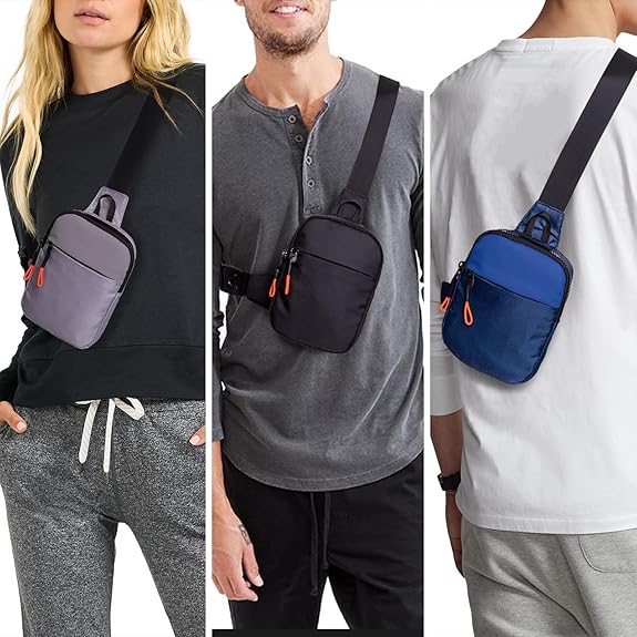 Men's compact everyday carry sling bag. Waterproof chest pack for your daily essentials.