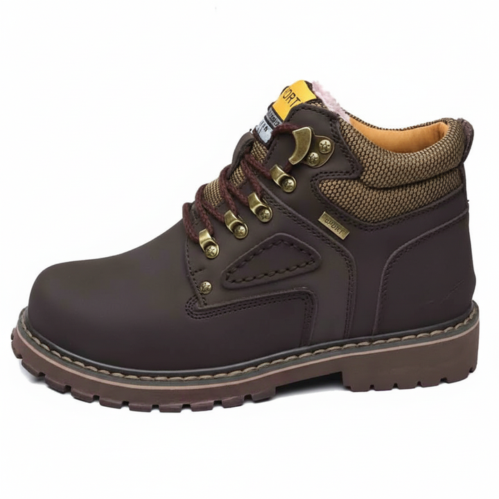 Warm men's waterproof winter shoes, protecting feet from cold & wet.