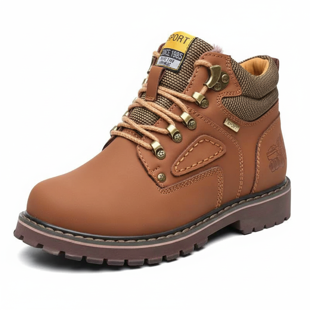 Stylish men's waterproof winter shoes, offering warmth, comfort, and cold weather protection.