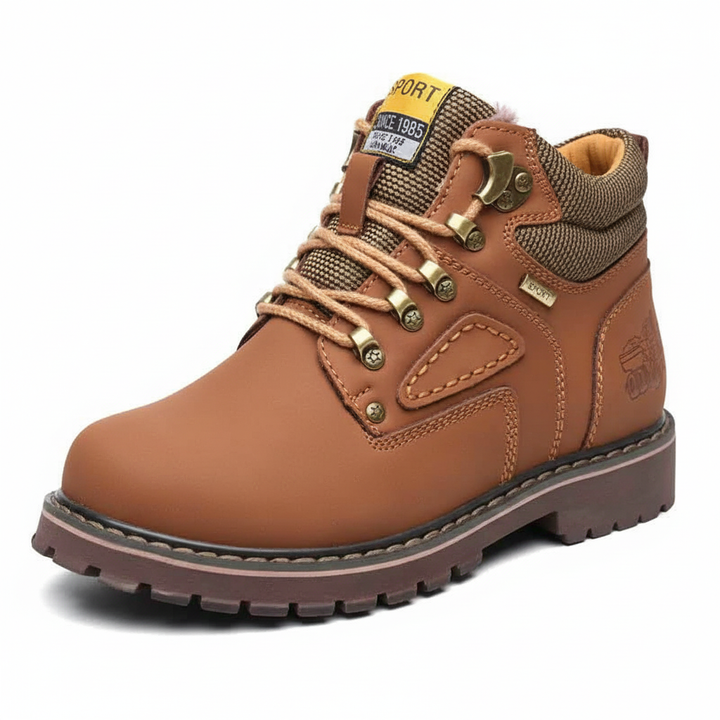 Stylish men's waterproof winter shoes, offering warmth, comfort, and cold weather protection.