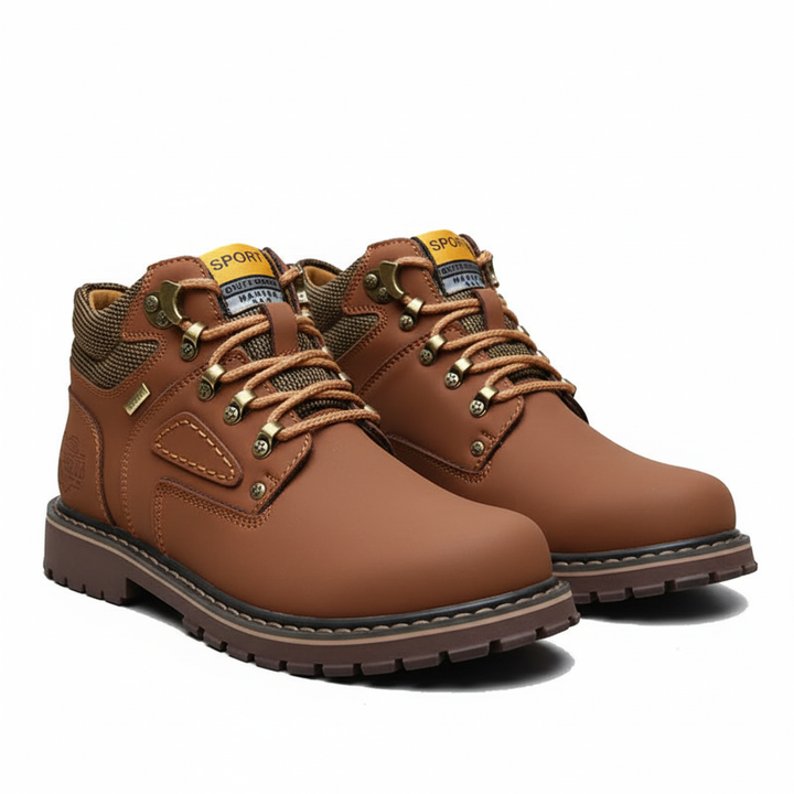 Modern men's waterproof winter sneakers, blending warmth, comfort, and cold weather readiness.