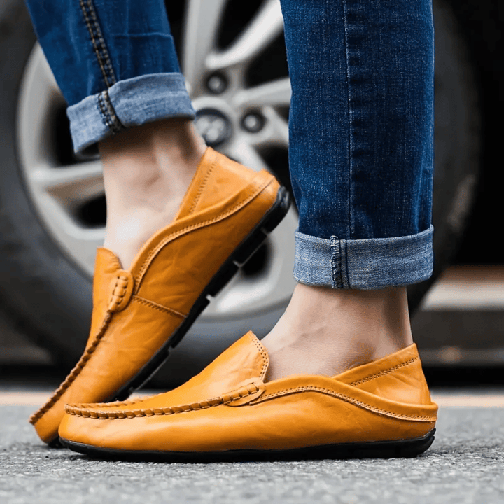 Men's Luxury Italian Leather Moccasins - Slip - On Shoes - Lexians