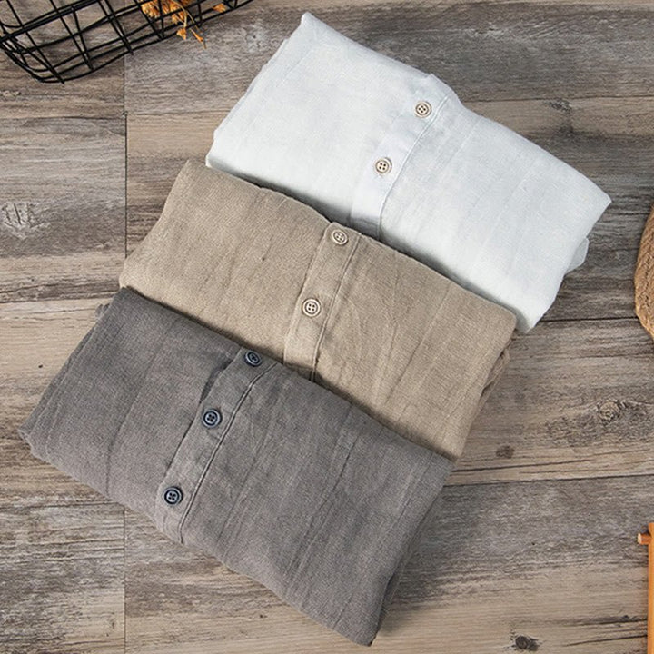 Men's Short Sleeve Half Button Shirt