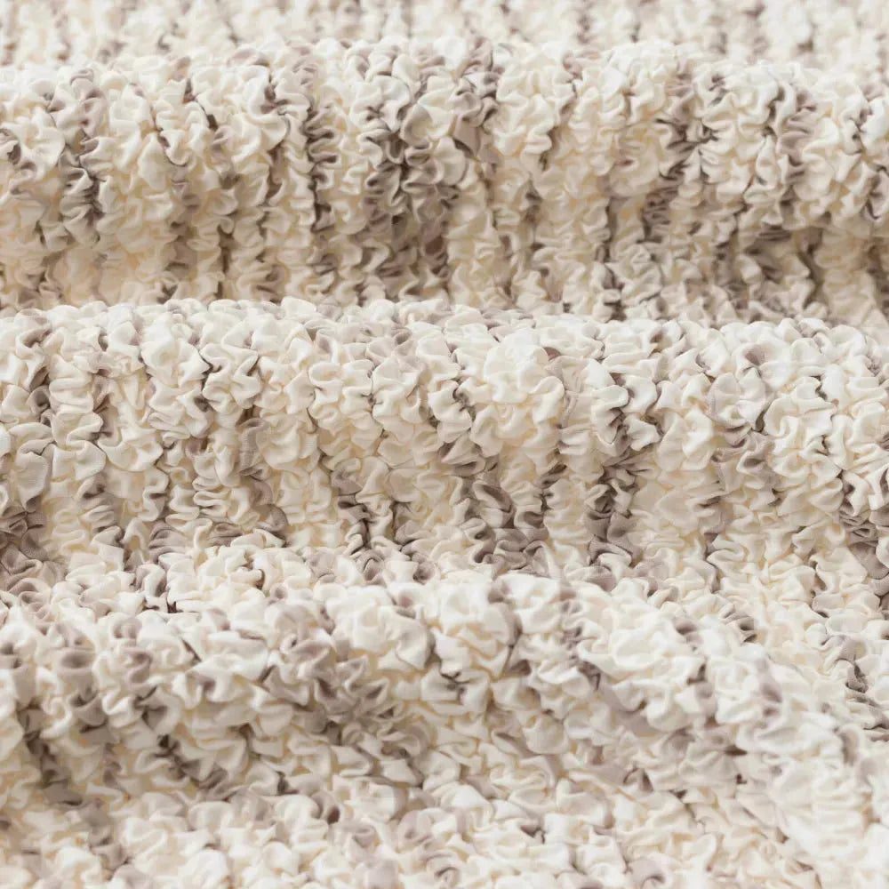 "Microfiber 3-seater sofa slipcover in various colors, showcasing a snug fit and elegant texture for enhanced decor."