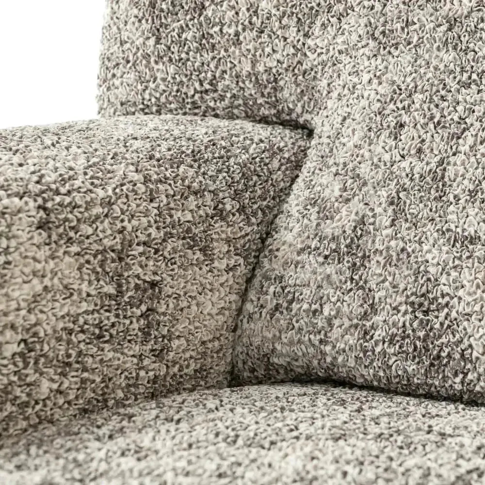 "Microfiber 3-seater sofa slipcover in various colors, showcasing a snug fit and elegant texture for enhanced decor."