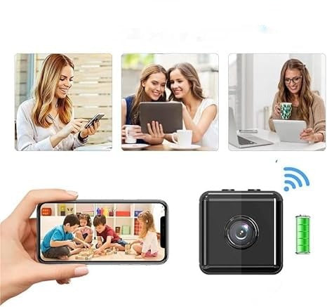 Durable mini 1080P wireless WiFi security camera for outdoor home surveillance & protection.
