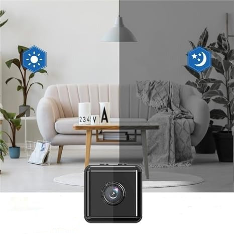 High-definition 1080P wireless mini WiFi security camera for clear, detailed home surveillance.