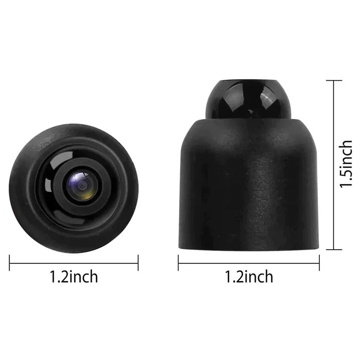 Compact surveillance camera blending into home decor, offering discreet security & live monitoring via WiFi.