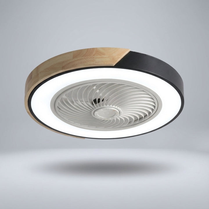Premium bladeless LED ceiling fan. Quiet operation, modern home lighting, & comfortable indoor airflow.
