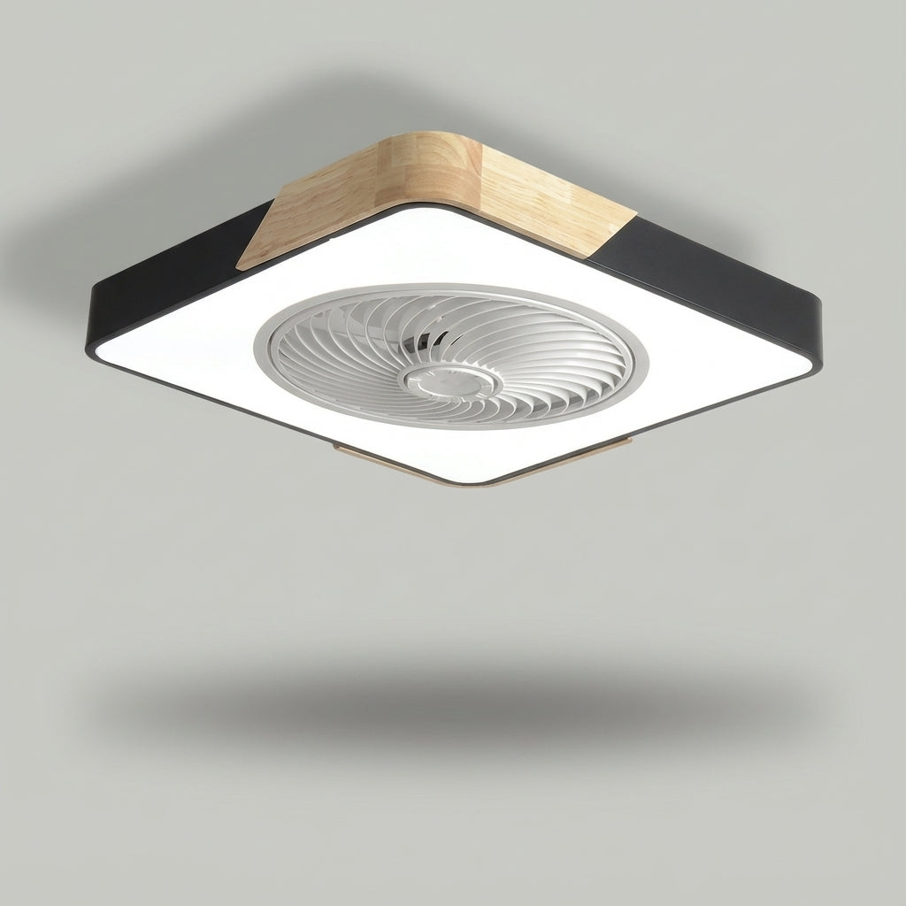 Bladeless LED ceiling fan by Breezora. Quiet, modern design with remote control for integrated home lighting.