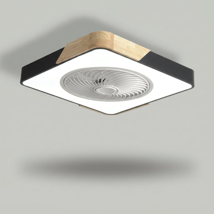 Bladeless LED ceiling fan by Breezora. Quiet, modern design with remote control for integrated home lighting.