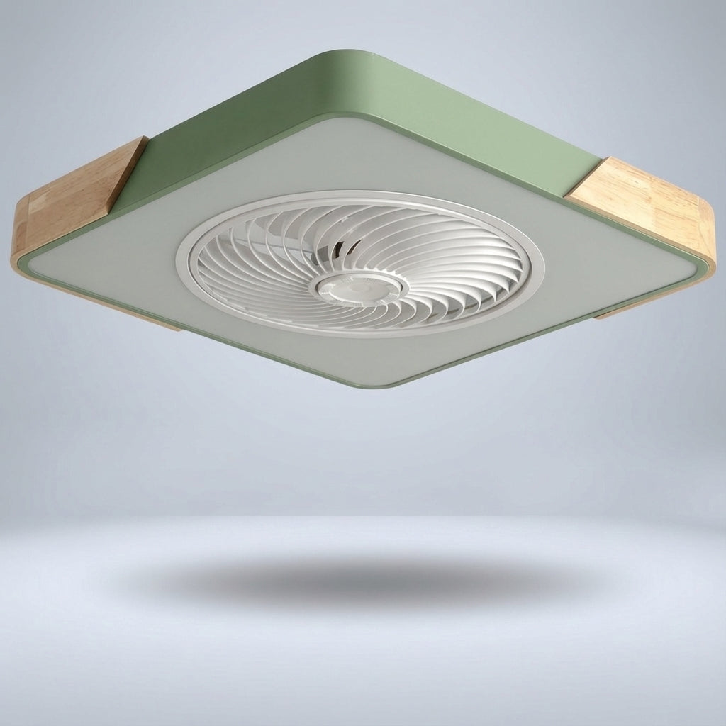 Home comfort bladeless LED fan light. Integrated modern lighting and quiet airflow for any room.