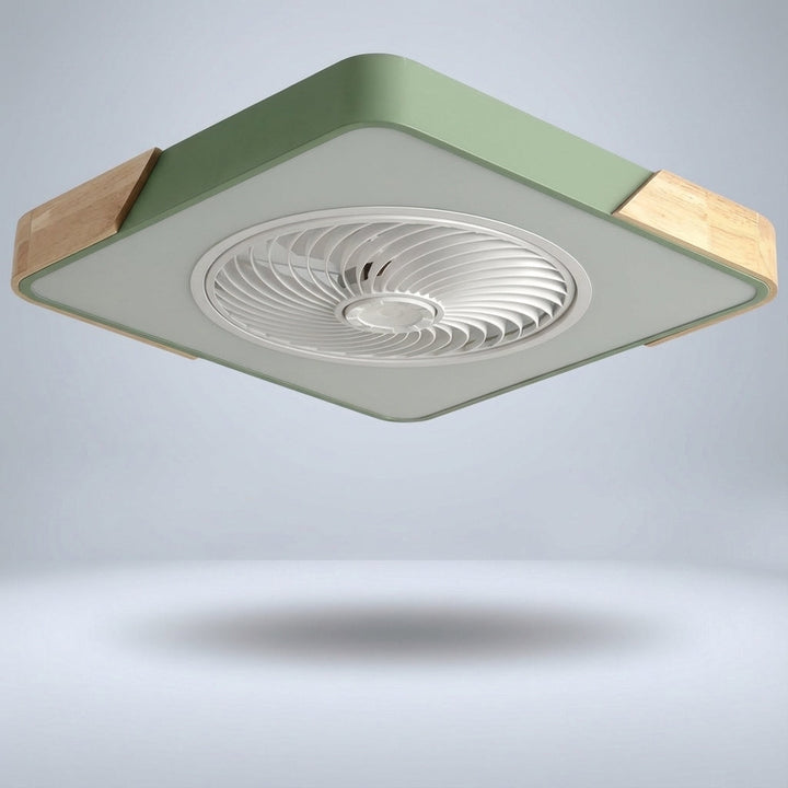 Home comfort bladeless LED fan light. Integrated modern lighting and quiet airflow for any room.