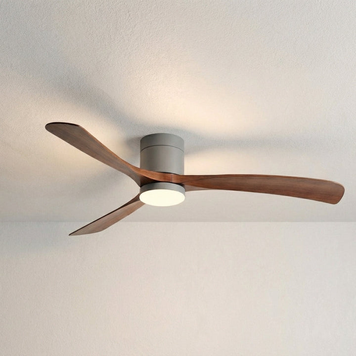 Quiet modern ceiling fan with powerful airflow & LED light. Smart, energy-efficient, remote controlled indoor fan.
