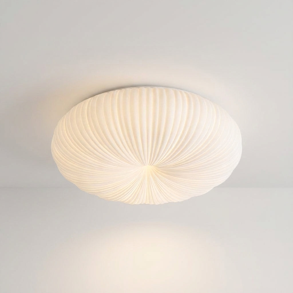 Stylish dimmable LED flush mount ceiling light, offering warm & cool ambient lighting for modern home decor.