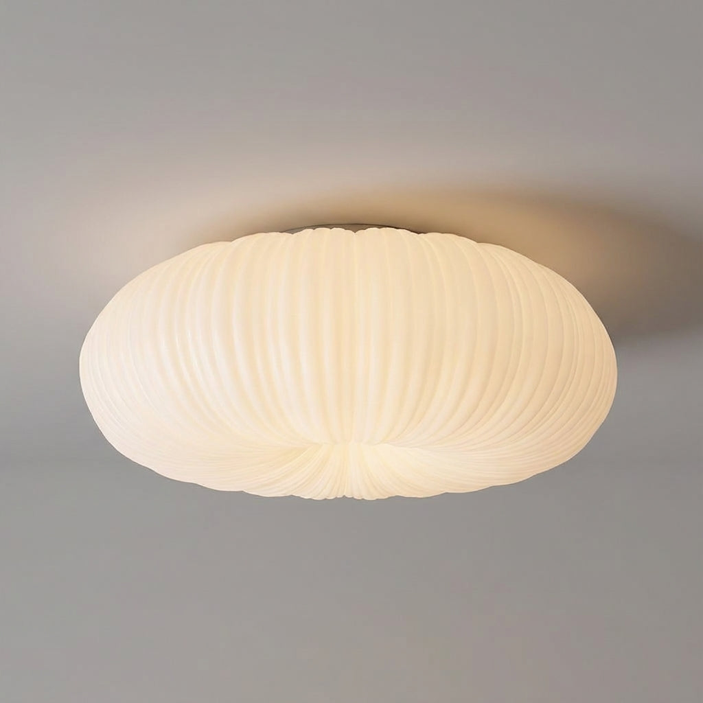Dimmable modern flush mount LED ceiling light, an energy-efficient fixture for versatile interior ambient lighting.
