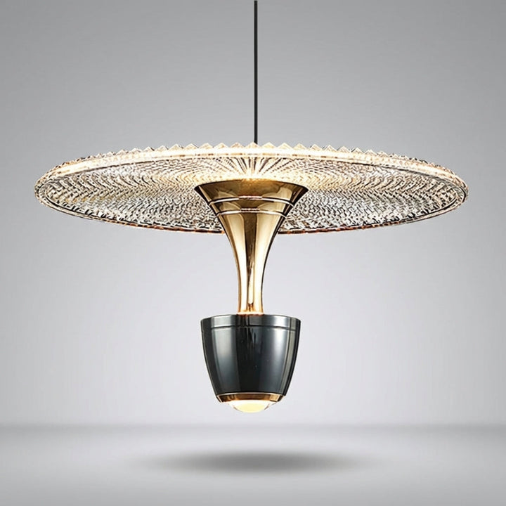Glissara modern pendant light; sleek design for glare-free ambient lighting in any home decor.