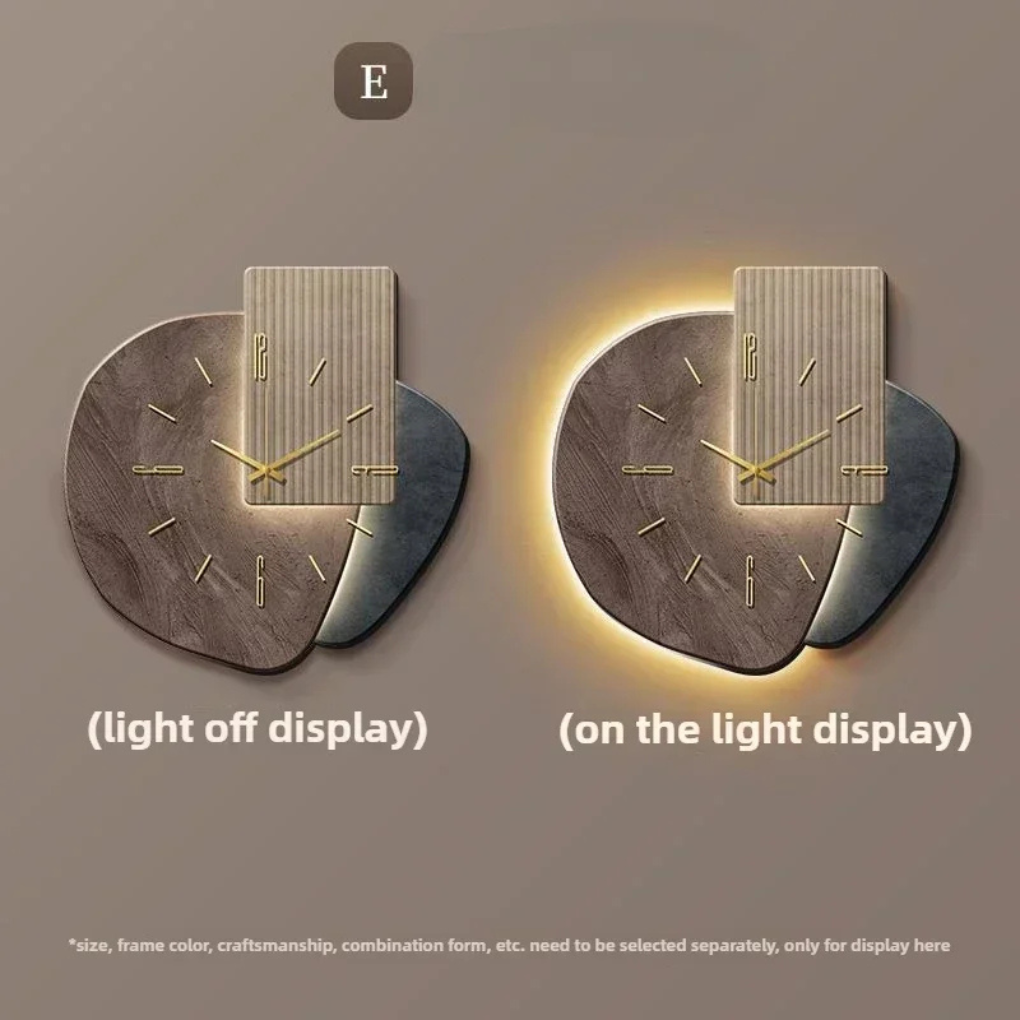 Sleek LED wall clock for living room or home office, featuring silent operation & modern design.