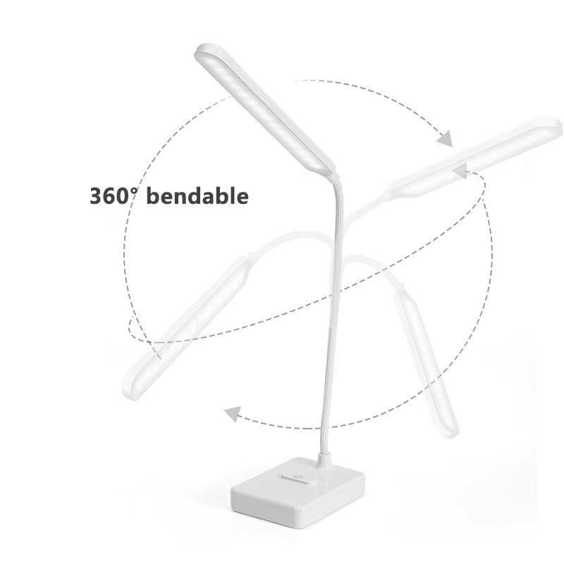 Premium LumoFlex LED desk lamp with flexible arm, dimmable, for precise task lighting & comfortable reading.