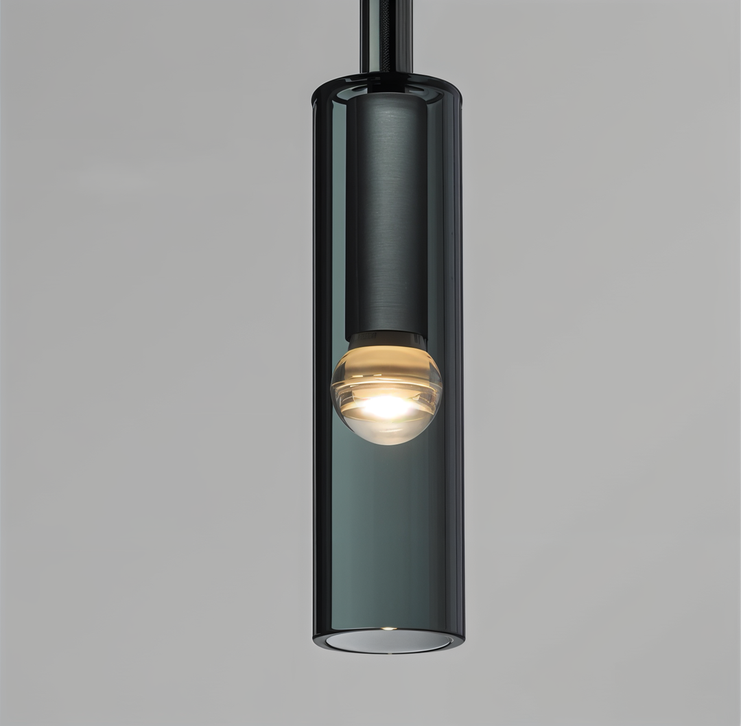 Contemporary wall lamp with unique smoke glass, ideal for minimalist living rooms & modern spaces.
