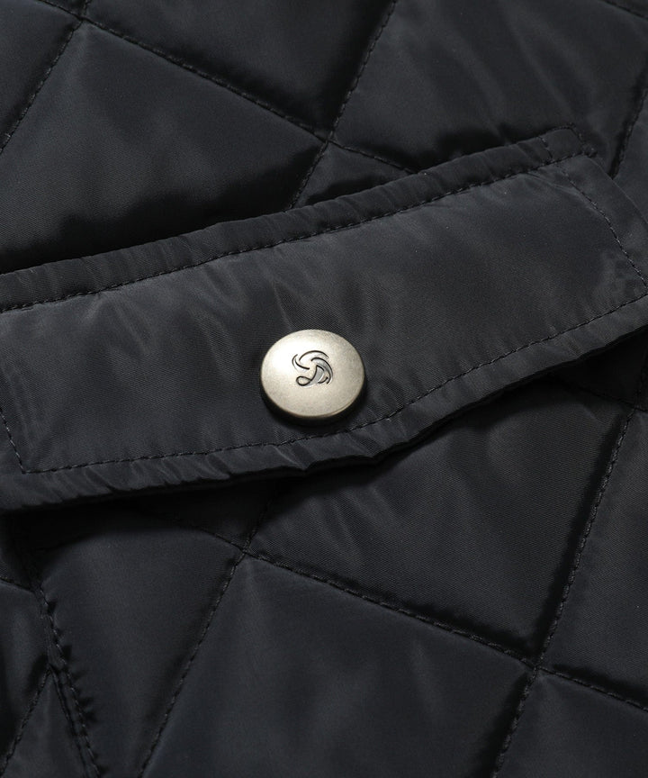 Women's quilted vest in a vibrant red, adding a pop of color to any casual or active outfit.