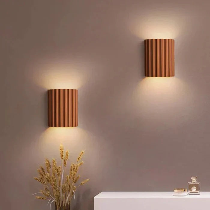 Unique modern resin wall lamp with energy-efficient LED lighting. Ideal for stylish home decor and ambient light.