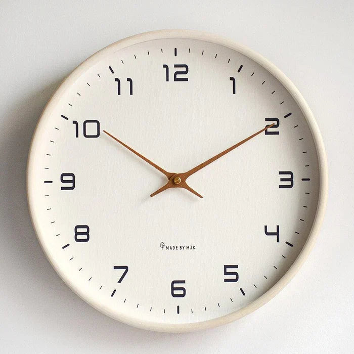Stylish modern wood wall clock. Minimalist design, natural wooden finish for elegant home & office decor.